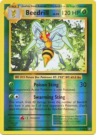 Beedrill - 7/108 - Rare - Reverse Holo available at 401 Games Canada