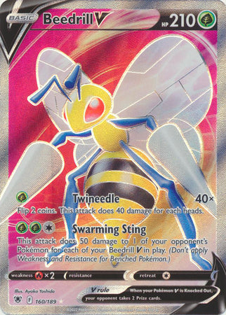 Beedrill V - 160/189 - Full Art Ultra Rare available at 401 Games Canada