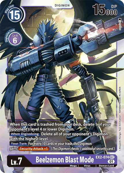 Beelzemon Blast Mode - EX2-074 - Secret Rare available at 401 Games Canada