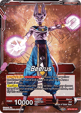 Beerus // Beerus, Furious Strike - BT8-002 - Uncommon available at 401 Games Canada