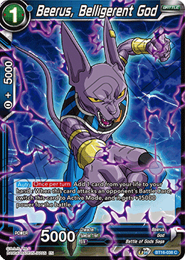 Beerus, Belligerent God - BT16-038 - Common (Foil) available at 401 Games Canada