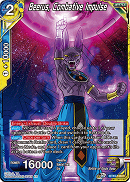 Beerus, Combative Impulse - BT16-128 - Rare (Foil) available at 401 Games Canada