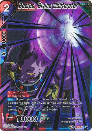 Beerus, Divine Obliterator - BT9-107 - Special Rare (SPR) available at 401 Games Canada