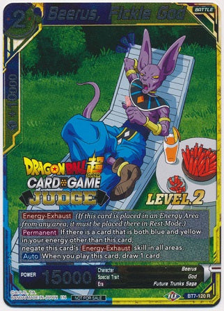 Beerus, Fickle God - BT7-120 - Judge Level 2 Promo (Foil) available at 401 Games Canada