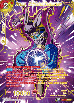 Beerus, Motivated Destruction - BT17-134 - Special Rare (SPR) available at 401 Games Canada