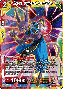 Beerus, Motivated Destruction - BT17-134 - Uncommon (Foil) available at 401 Games Canada