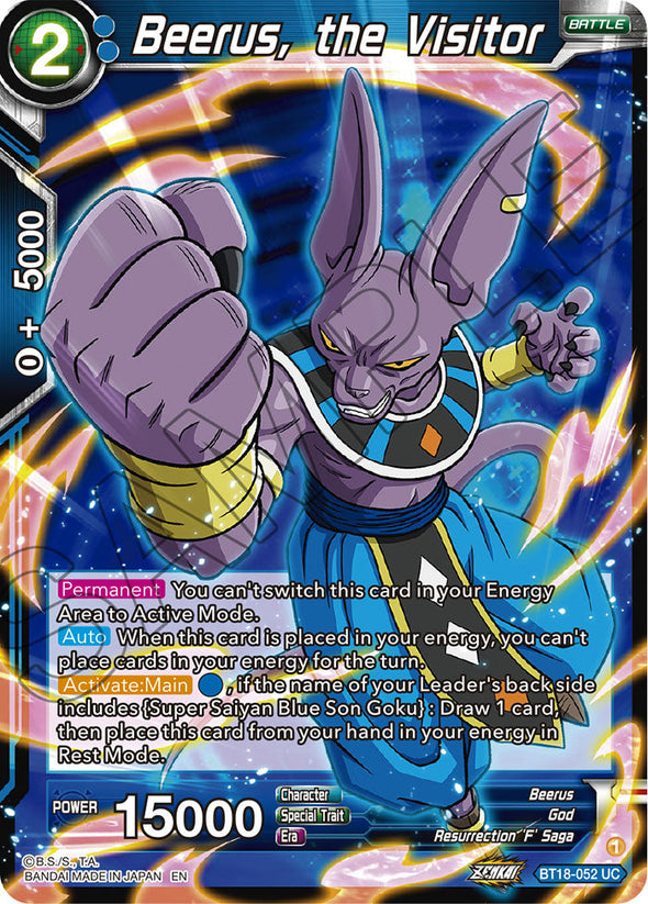 Beerus, the Visitor - BT18-052 - Uncommon available at 401 Games Canada