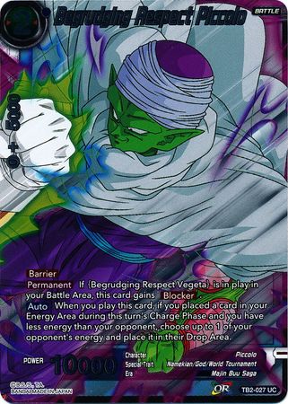 Begrudging Respect Piccolo - TB2-027 - Uncommon (FOIL) available at 401 Games Canada