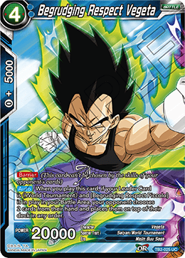 Begrudging Respect Vegeta - TB2-025 - Uncommon available at 401 Games Canada