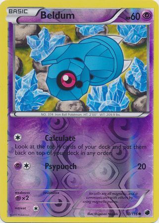 Beldum - 50/116 - Common - Reverse Holo available at 401 Games Canada