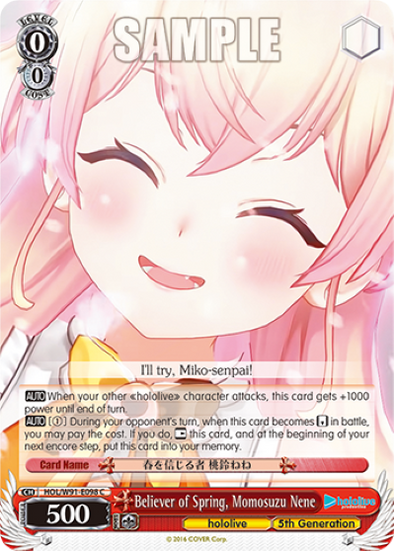 Believer of Spring, Momosuzu Nene - HOL-W91-E098 - Common available at 401 Games Canada