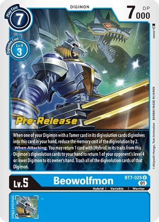 Beowolfmon (Prerelease Promo) - BT7-025 - Uncommon available at 401 Games Canada