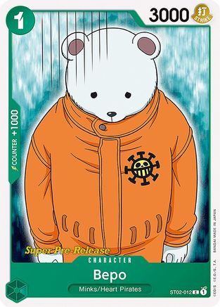 Bepo (Super Pre-Release) - ST02-012 - Common available at 401 Games Canada