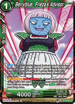 Berryblue, Frieza's Advisor - BT13-080 - Uncommon available at 401 Games Canada