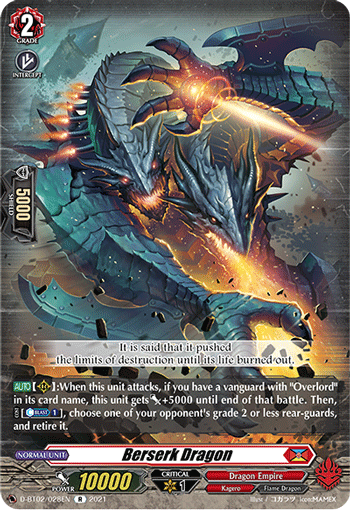 Berserk Dragon - D-BT02/028 - Rare available at 401 Games Canada