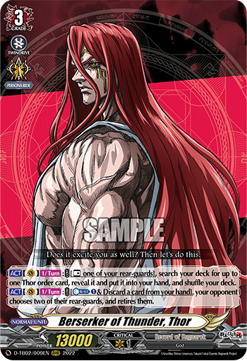 Berserker of Thunder, Thor - D-TB02/009 - Triple Rare available at 401 Games Canada