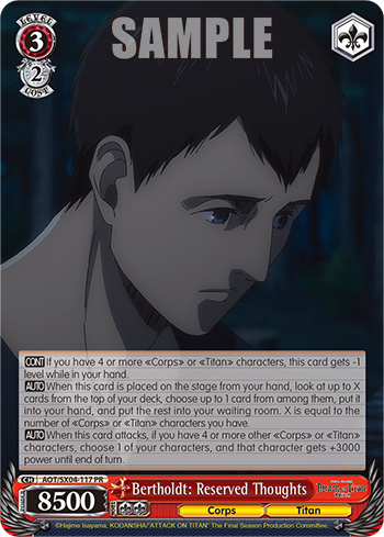 Bertholdt: Reserved Thoughts - AOT/SX04-E117 - PR available at 401 Games Canada