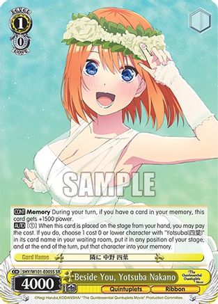 Beside You, Yotsuba Nakano (SR) - 5HY/W101-E005S - Super Rare available at 401 Games Canada