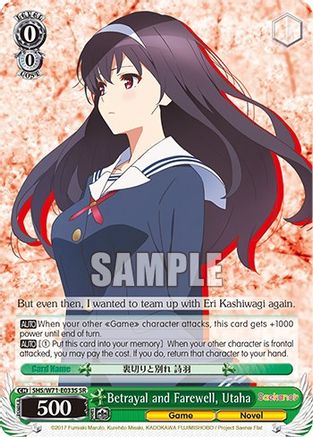 Betrayal and Farewell, Utaha (SR) - SHS/W71-E033S - Super Rare available at 401 Games Canada