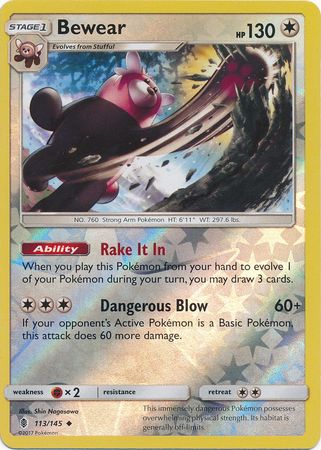 Bewear - 113/145 - Uncommon - Reverse Holo available at 401 Games Canada