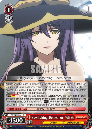 Bewitching Demeanor, Witch - GBS/S63-E032 - Rare available at 401 Games Canada