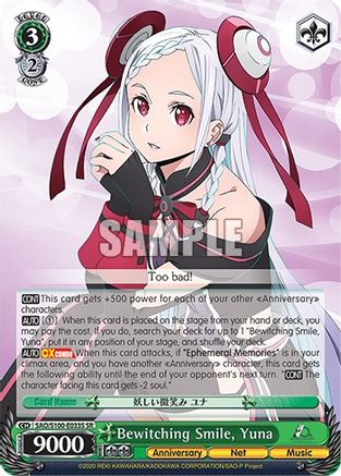 Bewitching Smile, Yuna (SR) - SAO/S100-E033S - Super Rare available at 401 Games Canada