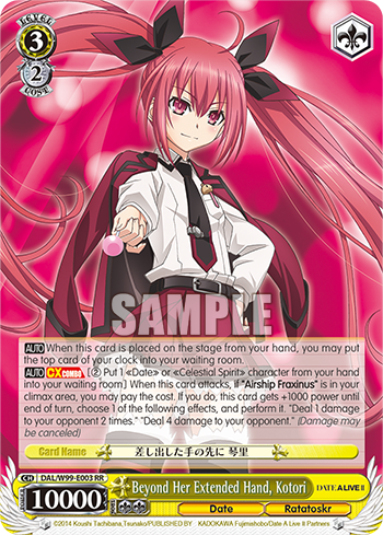 Beyond Her Extended Hand, Kotori - DAL/W99-E003 - Double Rare available at 401 Games Canada