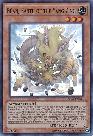 Bi'an, Earth of the Yang Zing - DUEA-EN029 - Super Rare - Unlimited available at 401 Games Canada