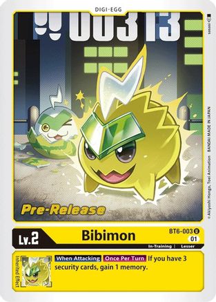 Bibimon (Prerelease Promo) - BT6-003 - Uncommon available at 401 Games Canada