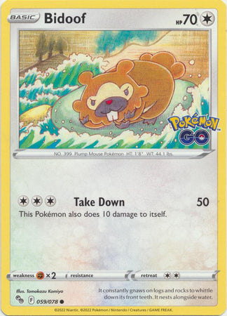 Bidoof - 059/078 - Common available at 401 Games Canada