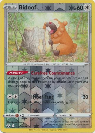 Bidoof - 111/159 - Common - Reverse Holo available at 401 Games Canada