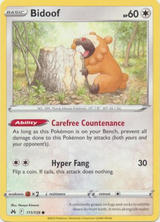 Bidoof - 111/159 - Common available at 401 Games Canada