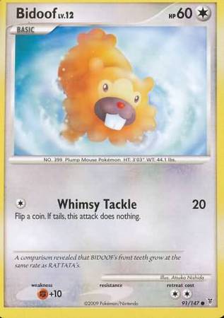 Bidoof - 91/147 - Common available at 401 Games Canada