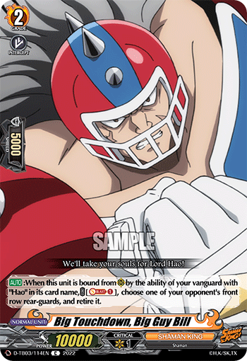 Big Touchdown, Big Guy Bill - D-TB03/114 - Common available at 401 Games Canada