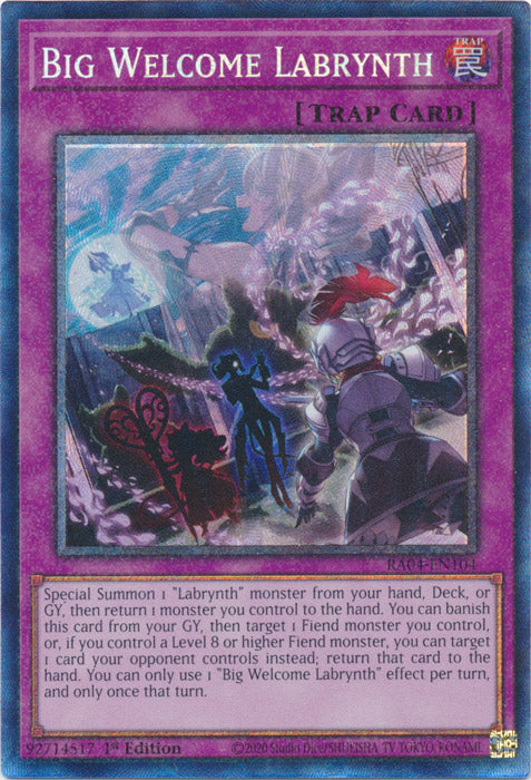Big Welcome Labrynth (PCR) - RA04-EN104 - Prismatic Collector's Rare - 1st Edition
