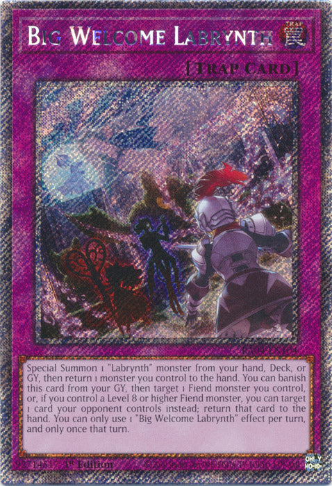 Big Welcome Labrynth (Platinum Secret Rare) - RA04-EN104 - Platinum Secret Rare - 1st Edition