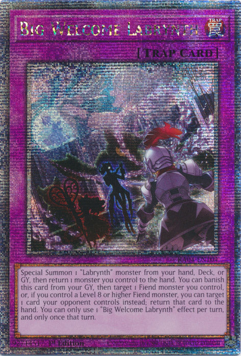 Big Welcome Labrynth - RA04-EN104 - Quarter Century Secret Rare - 1st Edition