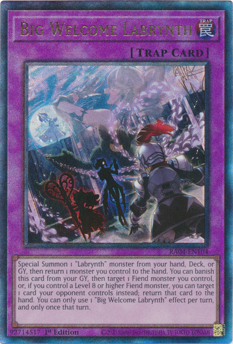 Big Welcome Labrynth (PUR) - RA04-EN104 - Prismatic Ultimate Rare - 1st Edition