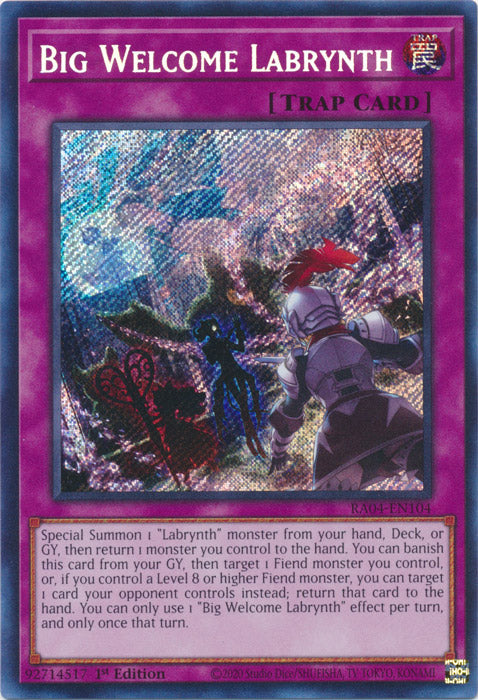 Big Welcome Labrynth (Secret Rare) - RA04-EN104 - Secret Rare - 1st Edition