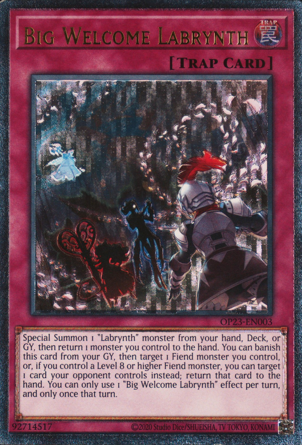 Big Welcome Labrynth (UTR) - OP23-EN003 - Ultimate Rare - Unlimited