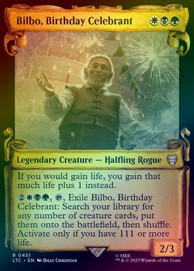 401 Games Canada - Bilbo, Birthday Celebrant - Scroll Showcase (Foil) (LTC) 401 Games Canada - Bilbo, Birthday Celebrant - Scroll Showcase (Foil) (LTC)