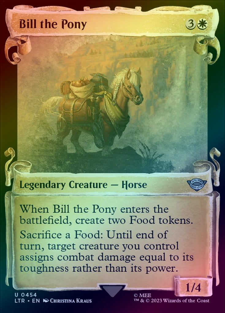 bill the pony mtg card Magic Gathering - The Lord of the Rings target creature you control assigns combat damage equal to its toughness rather than its power Bill the Pony  The