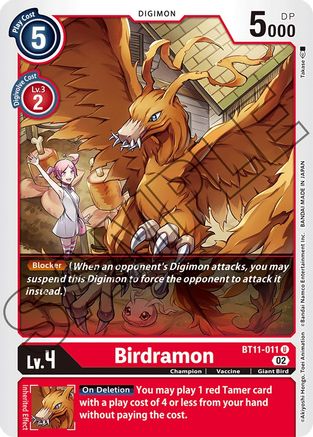 Birdramon - BT11-011 - Uncommon available at 401 Games Canada