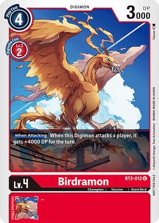 Birdramon (Official Tournament Pack Vol.3) - BT2-012 - Uncommon available at 401 Games Canada