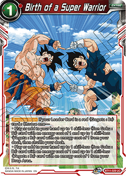 Birth of a Super Warrior - BT11-029 - Uncommon (Reprint) available at 401 Games Canada