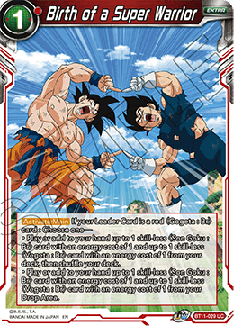 Birth of a Super Warrior - BT11-029 - Uncommon available at 401 Games Canada