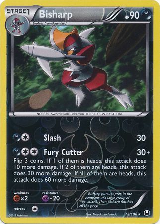 Bisharp - 72/108 - Rare - Reverse Holo available at 401 Games Canada