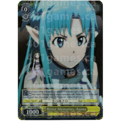 Bitter Memories, Asuna (Parallel Foil) available at 401 Games Canada