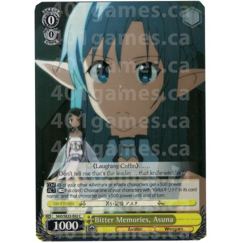 Bitter Memories, Asuna available at 401 Games Canada