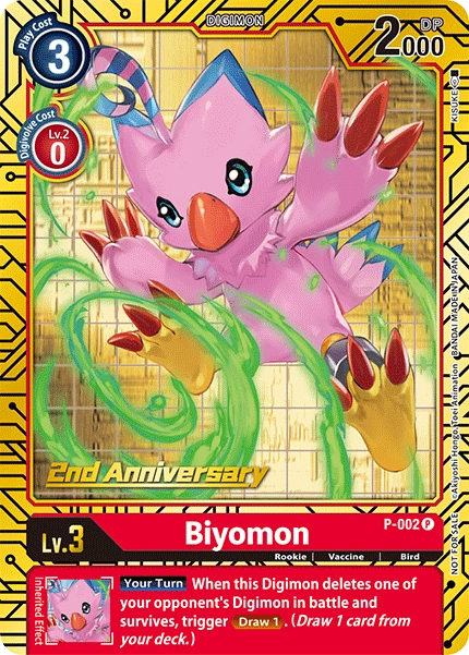 Biyomon - P-002 (2nd Anniversary Card Set) - P-002 - Promo available at 401 Games Canada